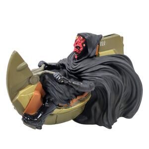 Star Wars Darth Maul on Sith Speeder 9" Vinyl Coin Bank w Stopper Plug 1999